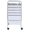 12 Drawer Rolling Storage Cart Tools Scrapbook Paper Office School Organizer Silver.