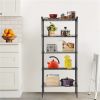 Adjustable Storage Shelves Metal Storage Shelf;  750 pounds;  Black;  21.5L x 11.6W x 47.6H