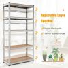 35.5 x 71 Inch Adjustable 5-Layer 2000 lbs Capacity Tool Shelf