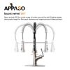 APPASO Commercial Spring Kitchen Faucet with Pull Down Sprayer Stainless Steel Brushed Nickel, Single Handle One Hole High Arc Kitchen Sink Faucet wit