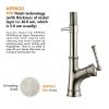 APPASO Commercial Spring Kitchen Faucet with Pull Down Sprayer Stainless Steel Brushed Nickel, Single Handle One Hole High Arc Kitchen Sink Faucet wit