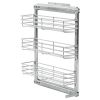 3-Tier Pull-out Kitchen Wire Basket Silver 18.5"x4.3"x22"