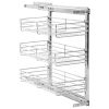 3-Tier Pull-out Kitchen Wire Basket Silver 18.5"x9.8"x22"