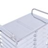 12 Drawer Rolling Storage Cart Tools Scrapbook Paper Office School Organizer Silver.