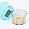 Plastic Garlic Press Multi-function Stainless Steel Ginger Presser Garlic Crusher Mincer Cutter Grater Dicing and Storage Kitchen Vegetable Tool