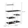 Functional Kitchen Baker's Rack Utility Microwave Oven Stand Storage Cart Workstation Shelf, Black