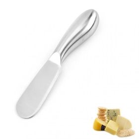 1pc Stainless Steel Butter Knife Spreader; Kitchen Baking Tool With Dual-Purpose Cream And Cheese Function; Ideal For Home And Professional Use; Kitch (Color: Silvery)