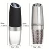 1pc/2pcs Electric Pepper Mill Herb Coffee Grinder Automatic Gravity Induction Salt Shaker Grinders Machine Kitchen Herb Spice Mill Tools (Battery Not