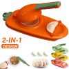 Kitchen Dumpling Maker 2 In 1 Dough Pressing Tool Set Dumpling Mold DIY Dumpling Wrapper Makers Manual Press Dumpling Crust Tool