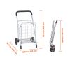 Folding Shopping Cart Grocery Utility Cart with Rolling Swivel Wheels