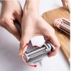 Multi-Functional Stainless Steel Rotary Peeler 3-in-1 with Plastic Handle Vegetables Fruit Peelers Straight Serrated and Julienne Peelers Kitchen Gadg