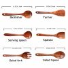 WILLART Kitchen Utensils Set; Wooden Cooking Utensil Set Non-stick Pan Kitchen Tool Wooden Cooking Spoons and Spatulas Wooden Spoons for cooking salad