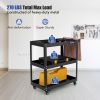 3-Tier Rolling Tool Cart with Spacious Shelves, 4 Universal Wheels and 2 Brakes